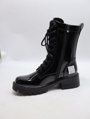Botki damskie ocieplane na obcasie (36-41) 7017-16 BLACK