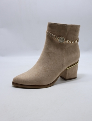 Botki damskie na obcasie (36-41) 9321-75 BEIGE