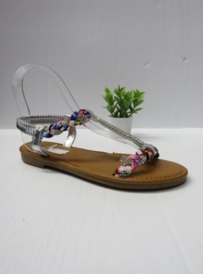 Sandały damskie na płaskim (36-41) F-20 SILVER