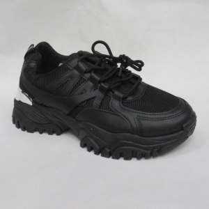 Buty sportowe damskie na płaskim (36-41) OYI-70 BLACK