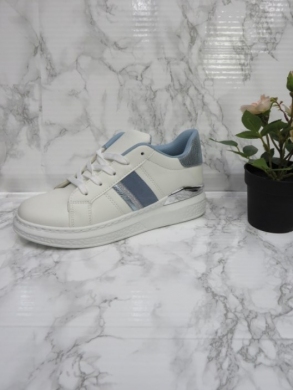 Buty sportowe damskie na płaskim (36-41) AB1040 WHITE/BLUE