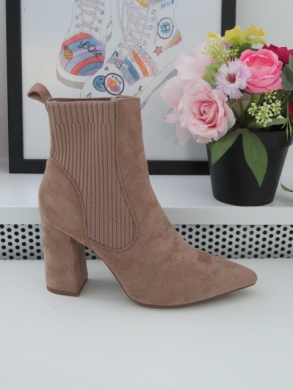 Botki damskie na obcasie (36-41) 5730 KHAKI