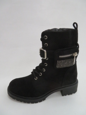 Botki damskie jesienne na płaskim (36-41) JW121 BLACK
