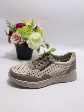 Buty sportowe damskie na płaskim (36-41) BK-618 BE/KHAKI