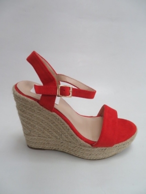 Sandały damskie na koturnie (36-40) 7067 RED