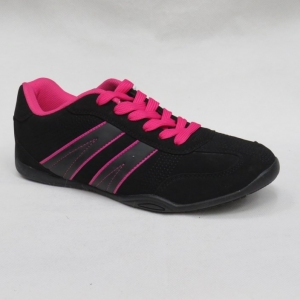 Buty sportowe damskie na płaskim (37-42) 948-3 BLACK/PINK