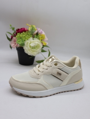 Buty sportowe damskie na płaskim (36-41) 6782 BEIGE