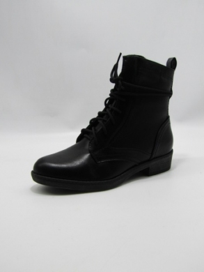 Botki damskie ocieplane na płaskim (36-41) 61728 BLACK