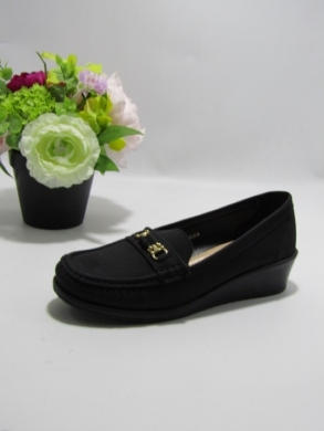 Mokasyny damskie na koturnie (36-41) QQ-9 BLACK