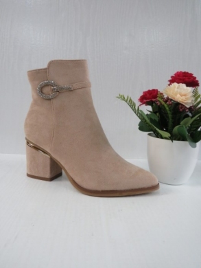 Botki damskie na obcasie (36-41) 78809-02 BEIGE