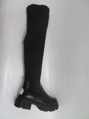 Kozaki damskie jesienne na płaskim (36-41) 888-16 BLACK