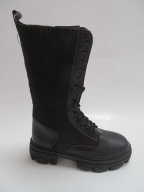 Kozaki damskie jesienne na płaskim (36-41) WH029 BLACK