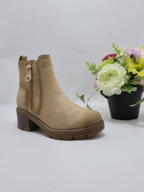 Botki damskie ocieplane na obcasie (36-41) SA3116-13 KHAKI