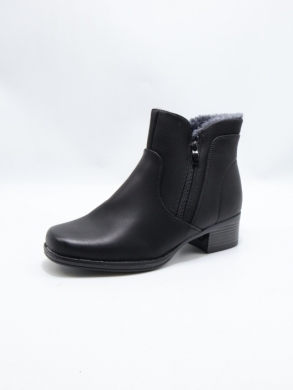 Botki damskie ocieplane na obcasie (36-41) 2038-3 BLACK