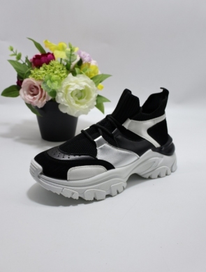 Buty sportowe damskie na płaskim (36-41) 7882 BLACK