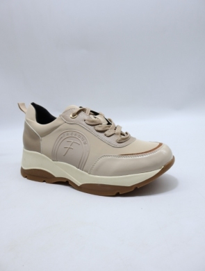 Buty sportowe damskie na płaskim (36-41) 5017 BEIGE