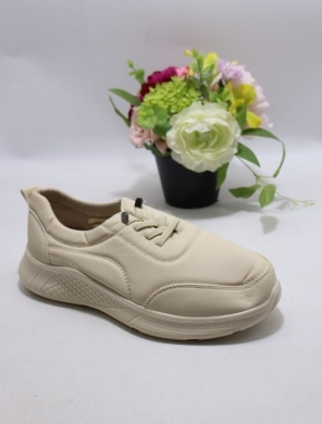 Buty sportowe damskie na płaskim (36-41) 6769 BEIGE