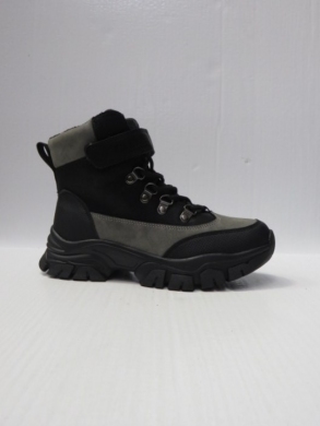 Botki chłopięce ocieplane (32-37) HC366 GREY/BLACK