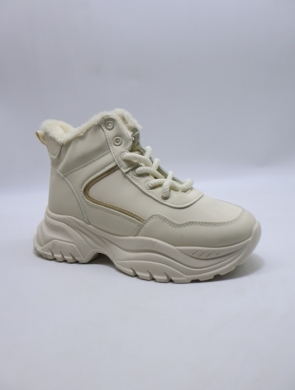 Botki damskie ocieplane na płaskim (36-41) AF23-215 BEIGE