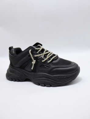 Buty sportowe damskie na płaskim (36-41) 0138-1 BLACK