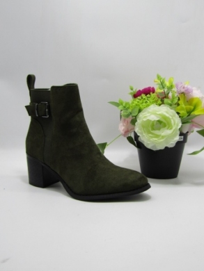 Botki damskie ocieplane na obcasie (36-41) C833 GREEN