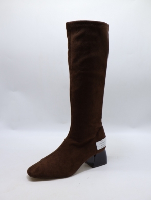 Kozaki damskie na obcasie (36-41) NN632 BROWN