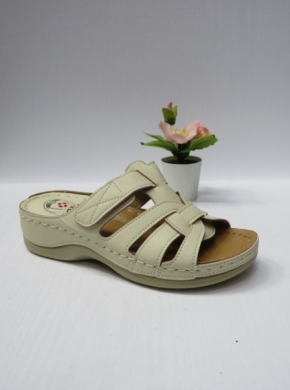 Klapki damskie na koturnie (36-41) 12706-1 BEIGE