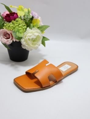 Klapki damskie na płaskim (36-41) 9165 ORANGE