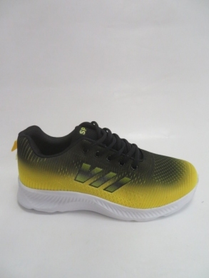 Buty sportowe damskie na płaskim (36-41) D99-11 BLACK/YELLOW