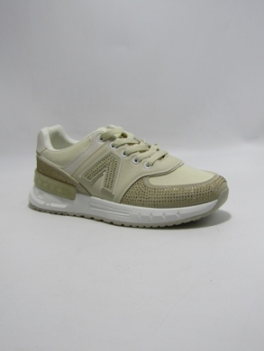 Buty sportowe damskie na płaskim (36-41) 36500-4 BEIGE