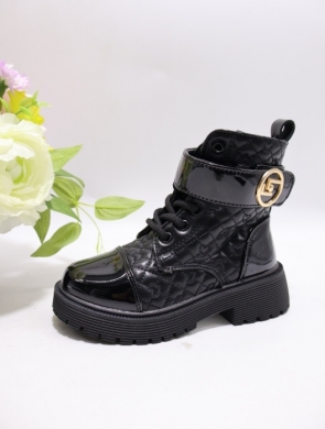 Botki dziewczęce ocieplane (25-30) 9901B BLACK