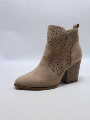 Botki damskie na obcasie (36-41) H2471-2 KHAKI