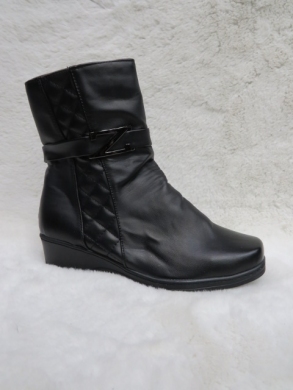 Kozaki damskie ocieplane na płaskim (37-42) 3008 BLACK