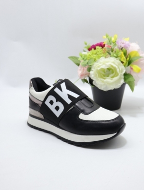 Buty sportowe damskie na płaskim (36-41) 28674 BL/WH