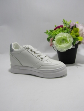 Buty sportowe damskie na koturnie (36-41) B015 WH/SILVER