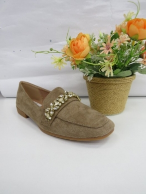 Mokasyny damskie na płaskim (36-41) J558 KHAKI