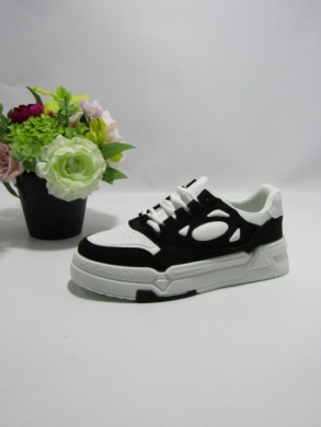 Buty sportowe damskie na płaskim (36-41) O-1072 BL/WH