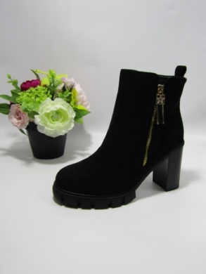 Botki damskie ocieplane na obcasie (36-41) 168-515 BLACK