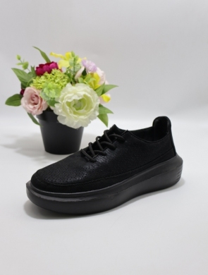 Buty sportowe damskie na płaskim (36-41) TF 2315 BLACK