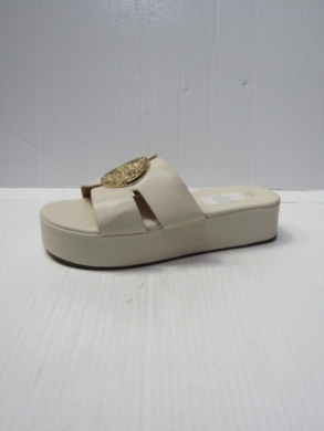Klapki damskie na koturnie (36-41) F387 BEIGE
