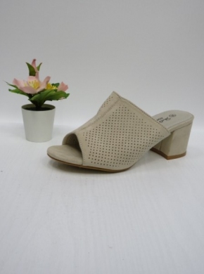 Klapki damskie na obcasie (36-40) 0650 BEIGE