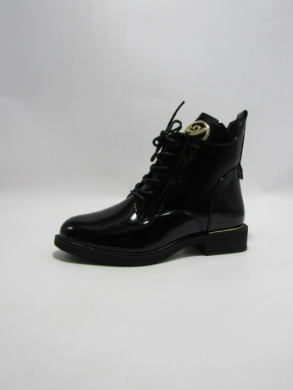 Botki damskie ocieplane na płaskim (36-41) 6031-2 BLACK