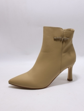Botki damskie ocieplane na szpilce (36-41) 0-602 KHAKI