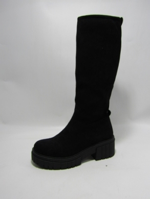 Kozaki damskie ocieplane na obcasie (36-41) DE1056S BLACK
