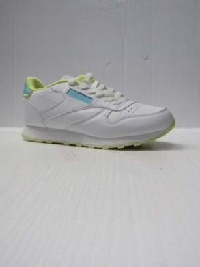 Buty sportowe damskie na płaskim (36-41) 128 WHITE/YELLOW