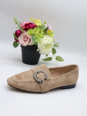 Mokasyny damskie na płaskim (36-41) M-603 KHAKI