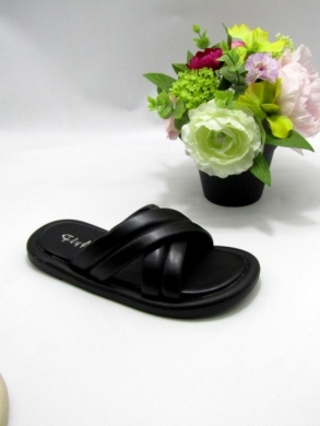 Klapki damskie na płaskim (36-41) 260-19 BLACK