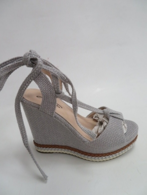 Sandały Damskie na koturnie (36-41) K-16 GREY