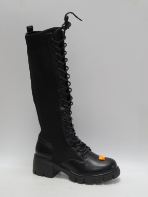 Kozaki damskie na obcasie (36-41) 888-12 BLACK