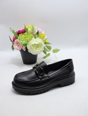 Mokasyny damskie na płaskim (36-41) A03 BLACK